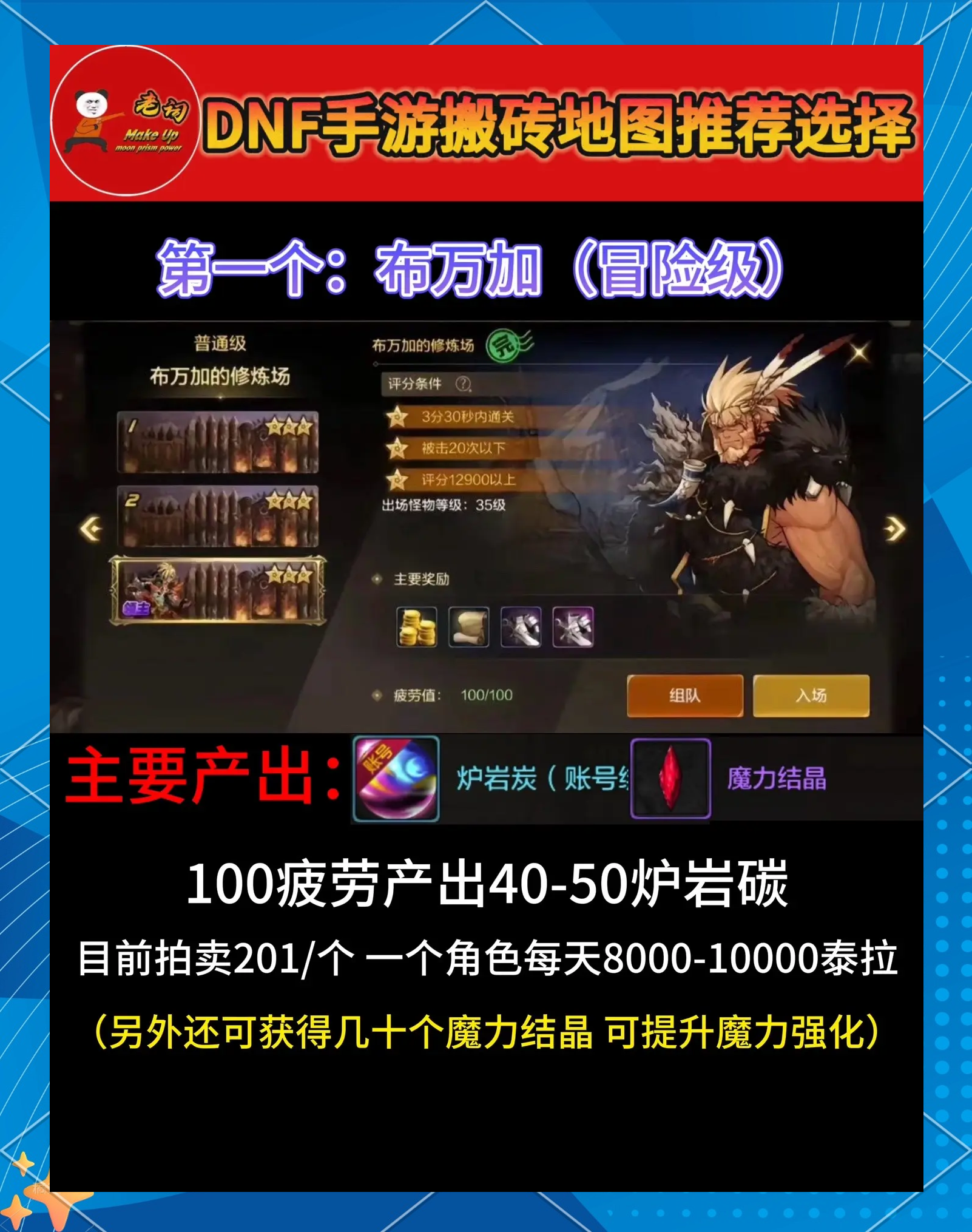 DNF手游搬砖哪个图最赚钱-DNF手游搬砖推荐图及收益分析